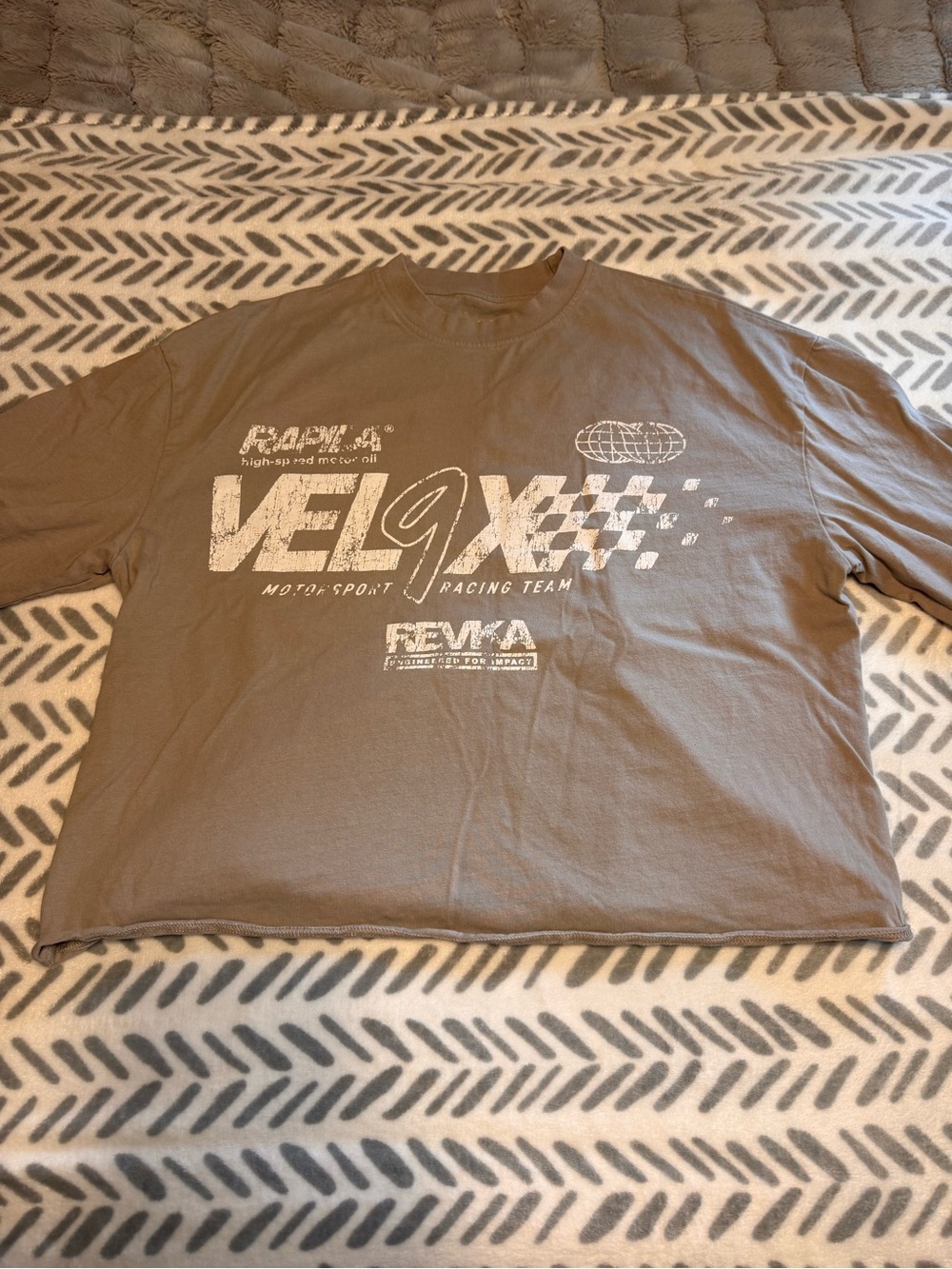 PacSun Brown VEL9X Graphic Racing Tee